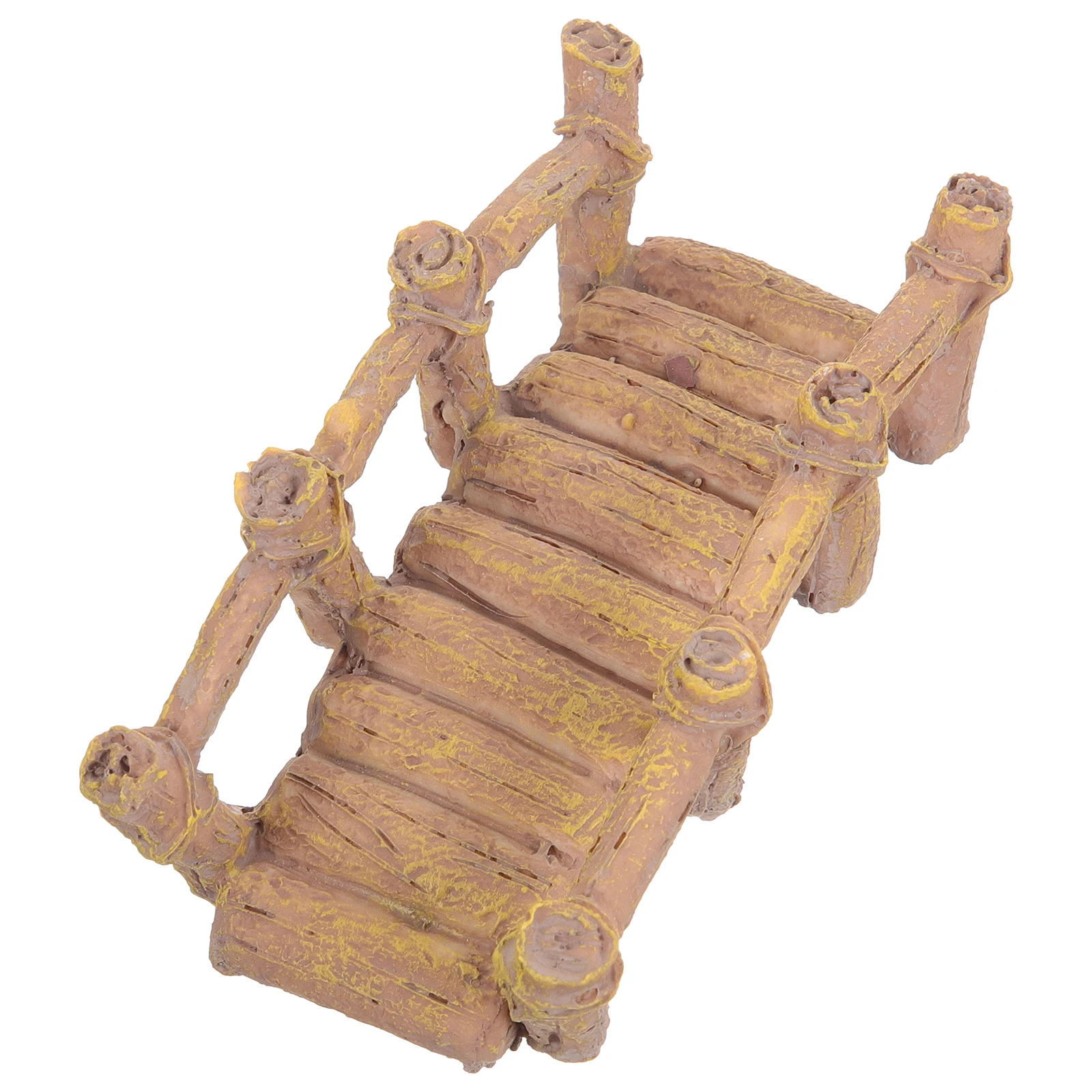 

Wooden Bridge Sand Table Ornaments Garden Miniature Props Architecture Model Resin