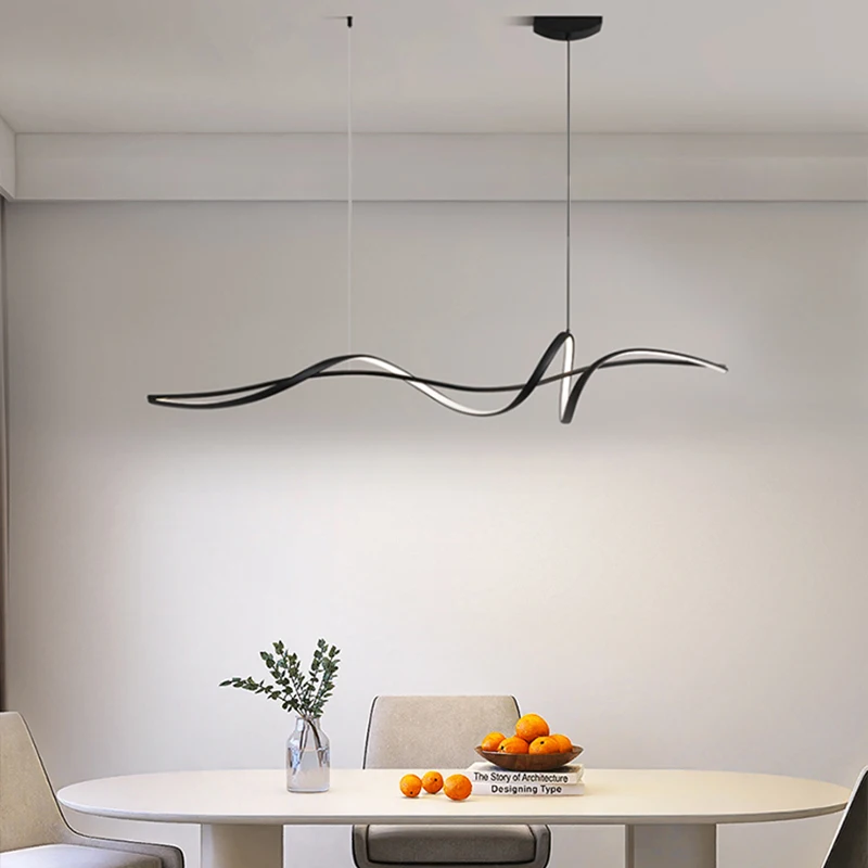 Lampe LED suspendue au design simpliste moderne, luminaire décoratif d\'intérieur, idéal pour un salon, une salle à manger ou un bar