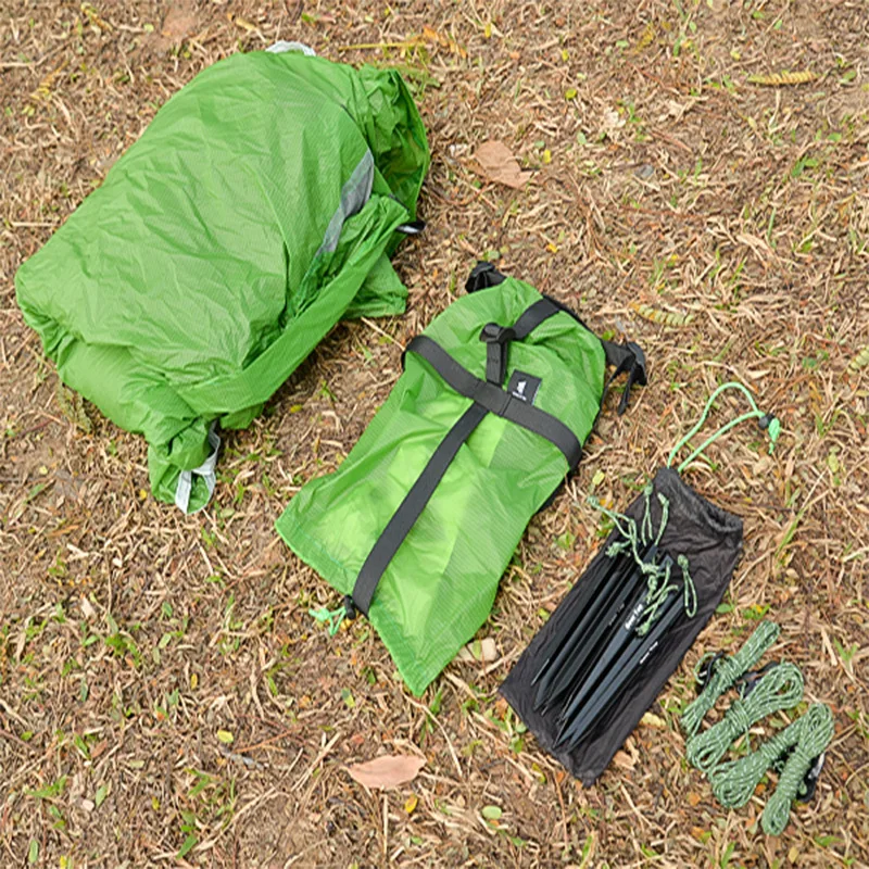 2 Person 1 Person Outdoor Ultralight Camping Tent 4 Season Professional 15D Silnylon Rodless Tent