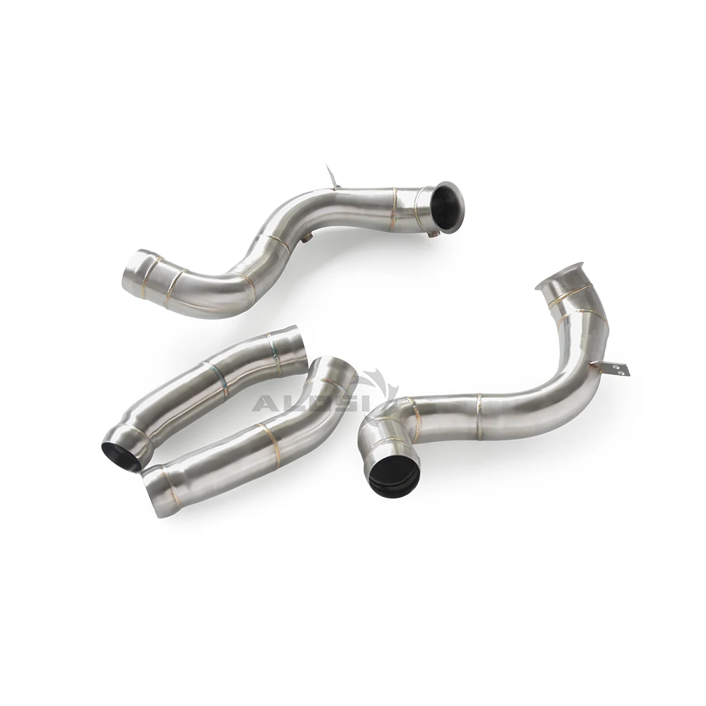 Спортивная выхлопная труба подходит для Mercedes Benz C63S C63 COUPE AMG W205 4.0T, выхлопная труба из нержавеющей стали, высокопроизводительная Exh