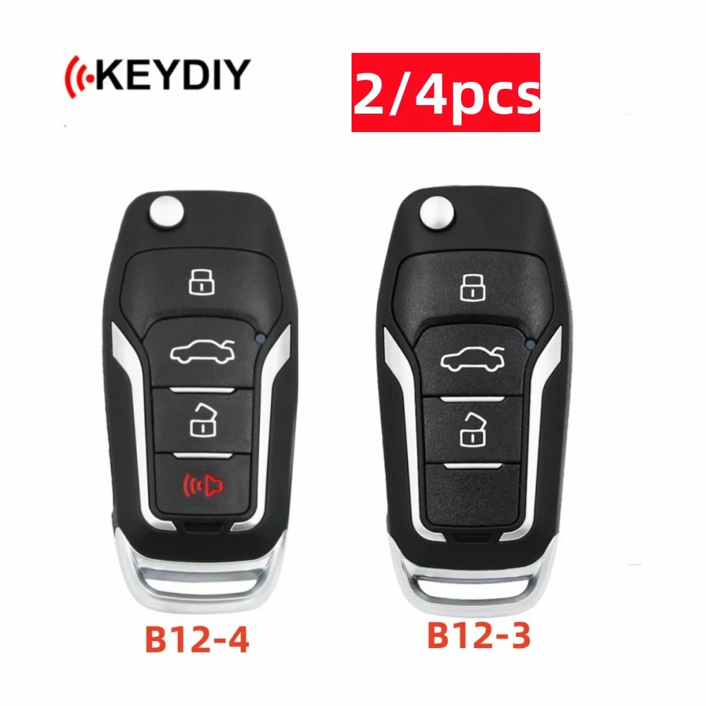 2/4pcs Keydiy Universal Remote car Key KD B12-3 B12-4 NB12-3 NB12-4 Car Remote Key for KD-x2 KD900 KD Mini for Ford Style