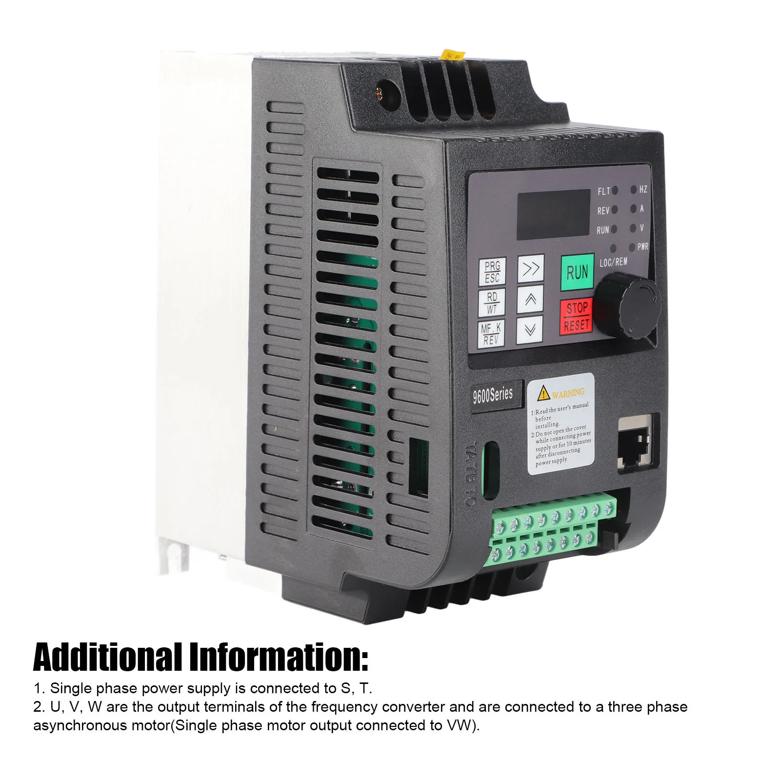 

Частотный привод NFLIXIN, 1 фаза, VFD, выход 1 в 1, 220 В, 1,5 кВт, преобразователь двигателя, 9600D‐1T‐00150M, инвертор 1,5 кВт