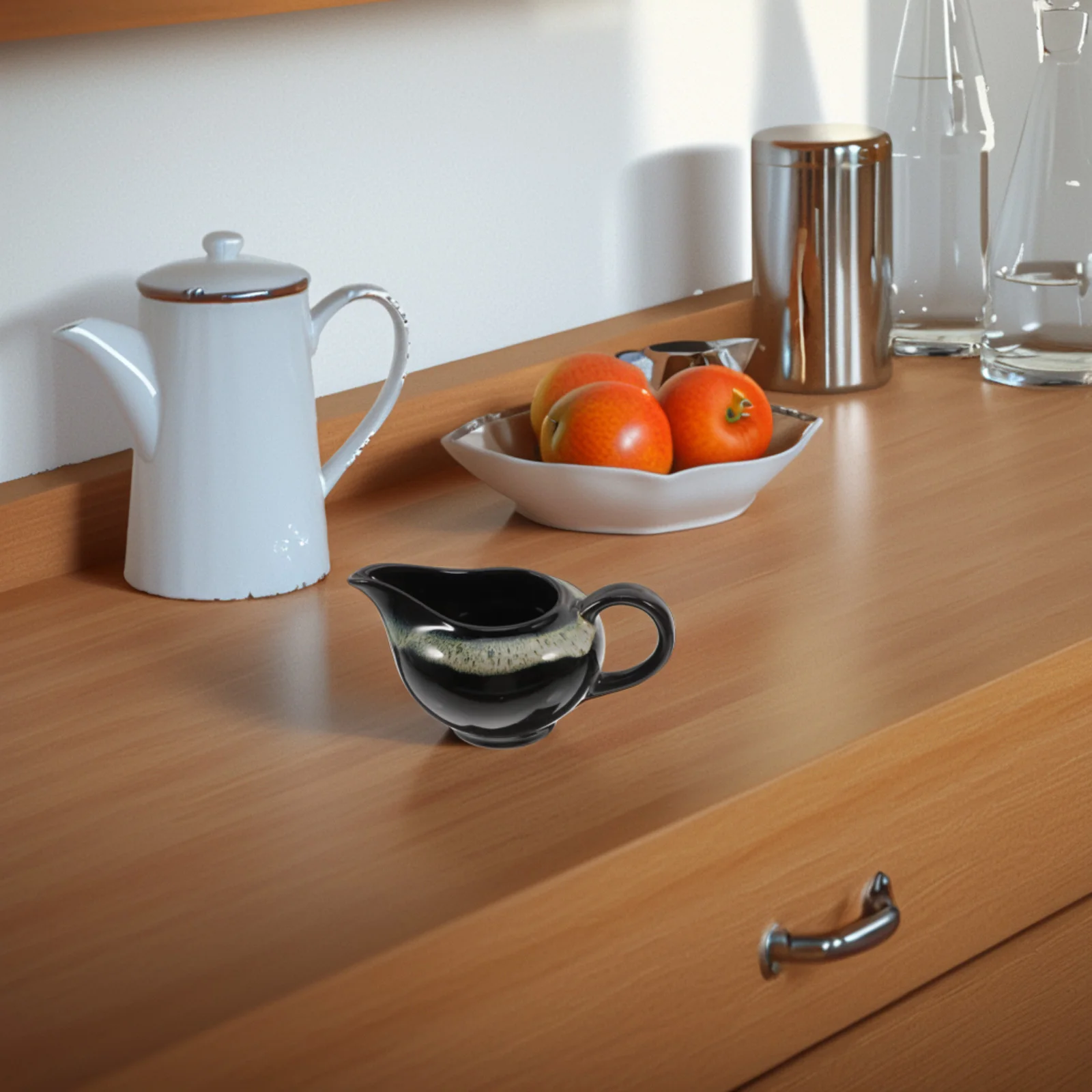 

Ceramic Creamer Jug Porcelain Sauce Jug Gravy Boat Coffee Milk Pitcher Salad Dressing Serving Table Coffee Creamer Pourer