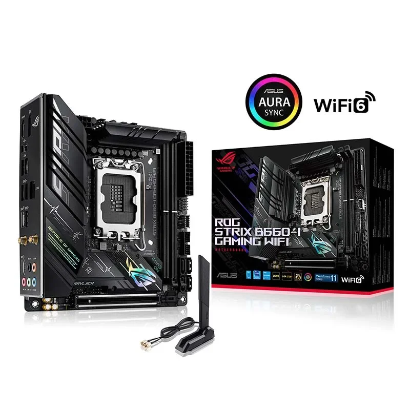 AURA Motherboard  ROG STRIX B660 I GAMING WIFI  H61 LGA1155 Computer Graphics Card x99 X79 B75 B85 PC Motherboards