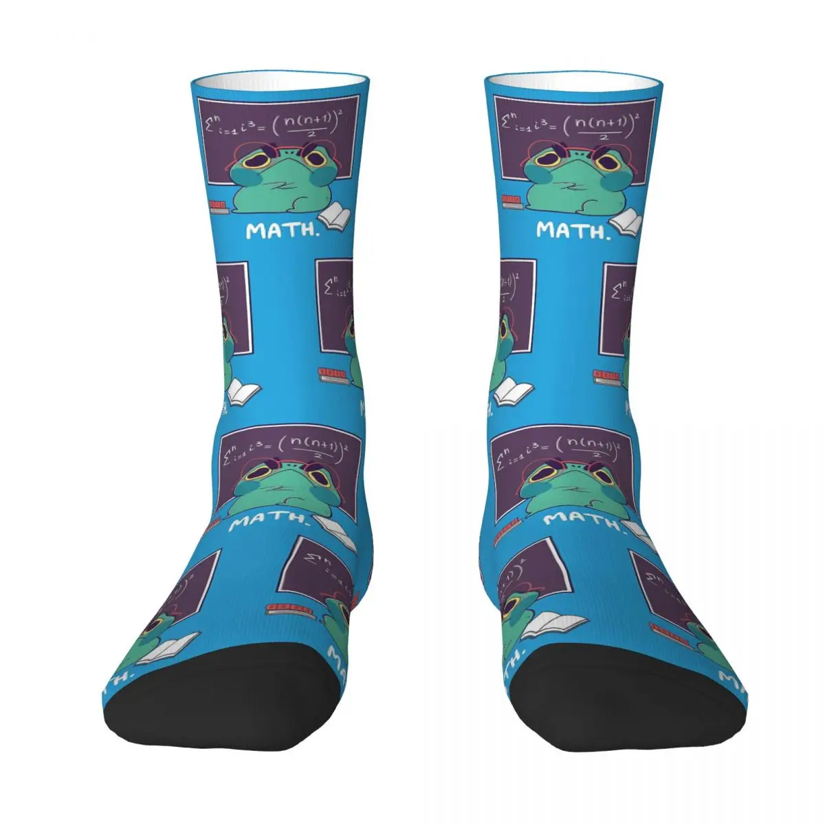 Frog Hates Math Men Women Socks Windproof Novelty Spring Summer Autumn Winter Stockings Gift