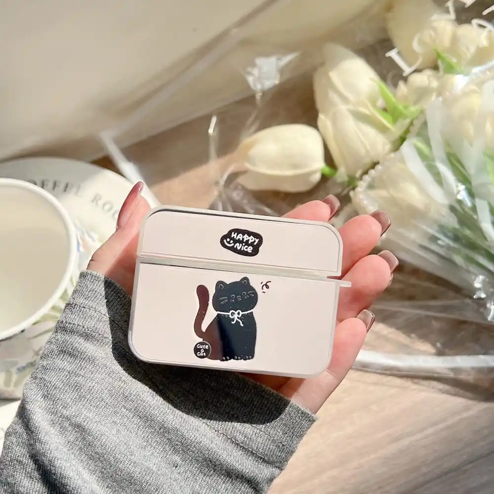 เคสลายการ์ตูนน่ารักรูปหมูแมวสำหรับ airpods 1 2 3rd หูฟังบลูทูธป้องกันสำหรับ airpods Pro ฝาครอบกล่องชาร์จ2rd
