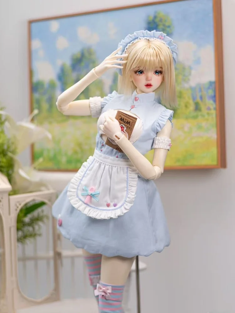 เสื้อผ้าตุ๊กตา BJD สำหรับ 1/3 กระโปรงตุ๊กตาสีฟ้าสีชมพูสีม่วงชุดตุ๊กตาเสื้อผ้าอุปกรณ์เสริม DIY ของขวัญ (ไม่มีตุ๊กตา)