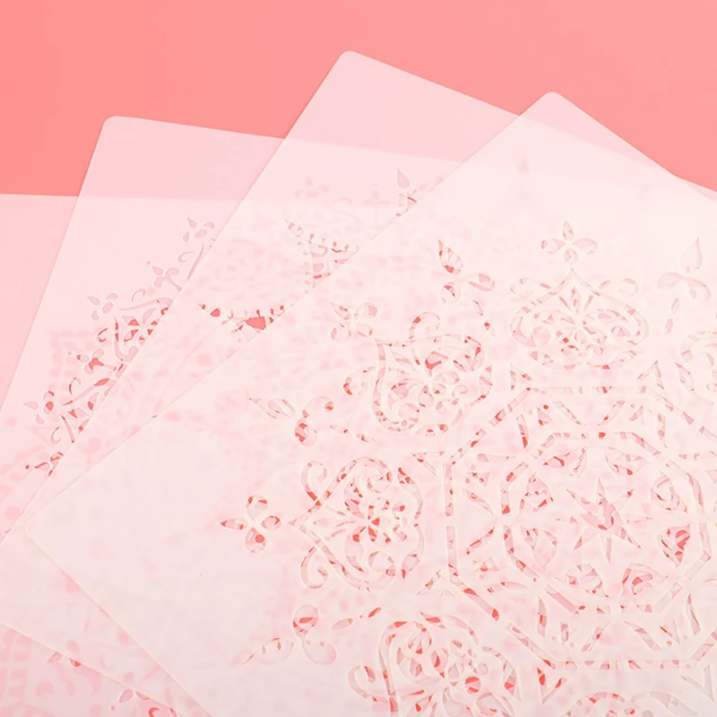 Mandala Mold for Painting Stencils, Stamped Paper Card Template, DIY Craft, 30cm