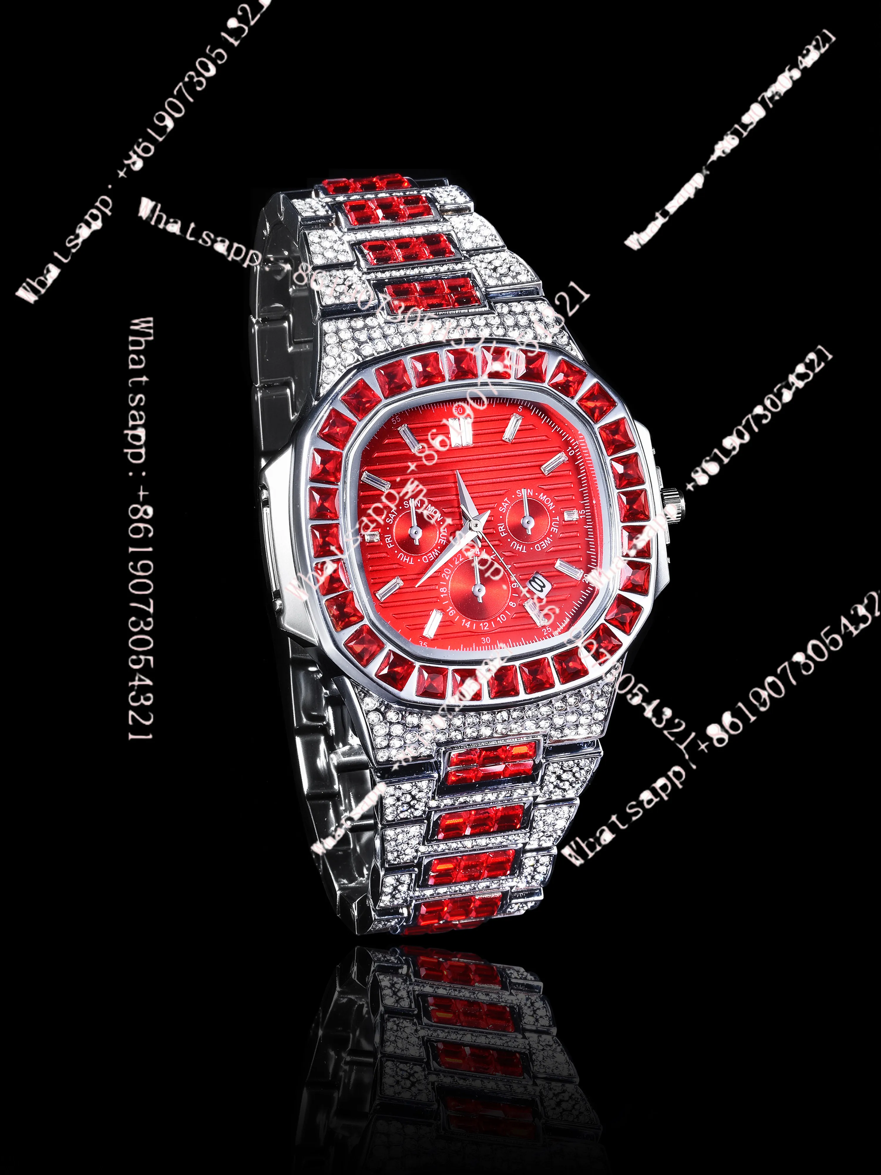 

ICEGANG color treasure series Nautilus full diamond watch high-end light luxury old money wind quartz watch watch