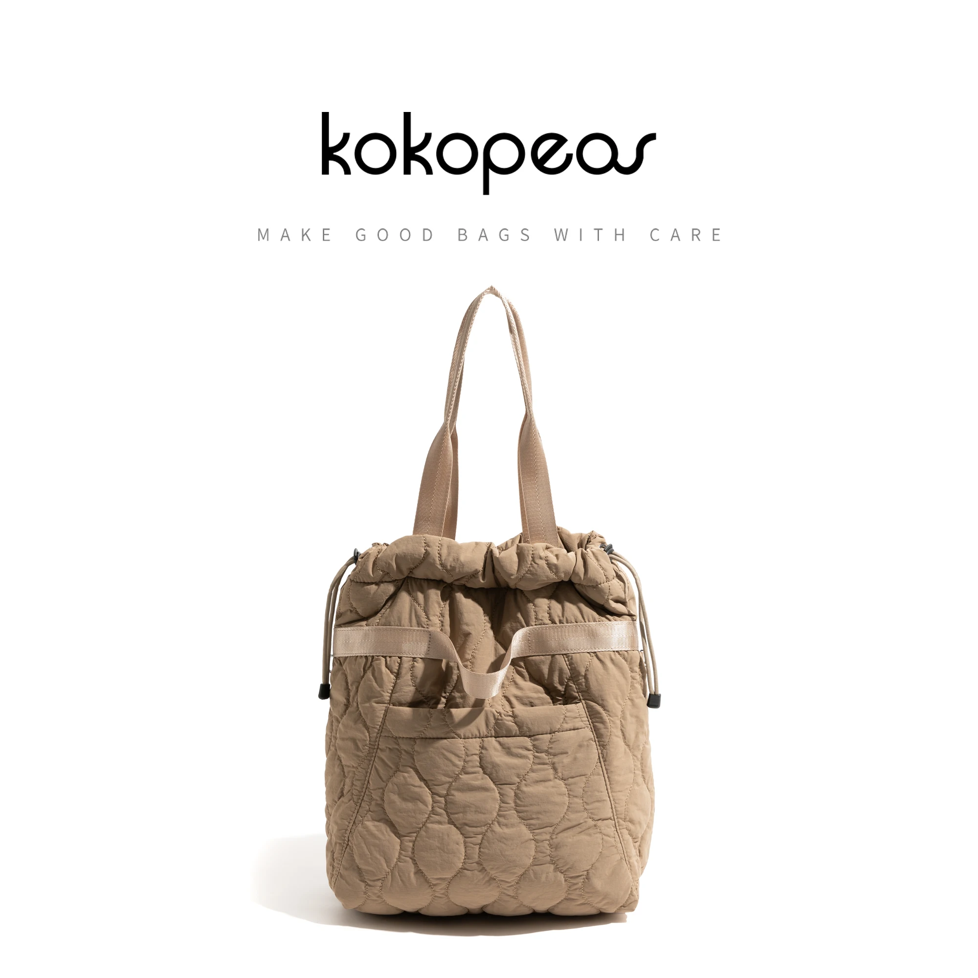 

KOKOPEAS Puffer Padded Down Quilted Shoulder Phone Purse Solid Color Nylon Tote Handbag Winter Women's Simple Crossbody Bag