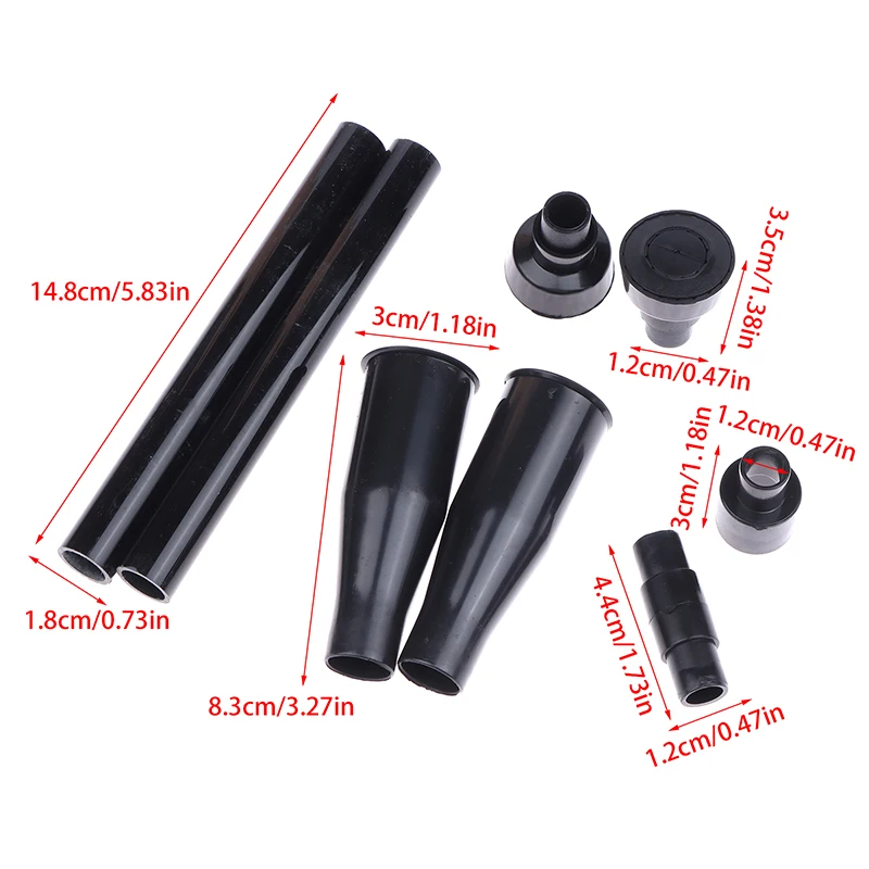 8 قطعة/المجموعة أنابيب بلاستيكية فوهة رئيس متعددة الوظائف بركة مجموعة نافورة الرشاشات تلميح سقي نافورة سوداء دائم العملي #6