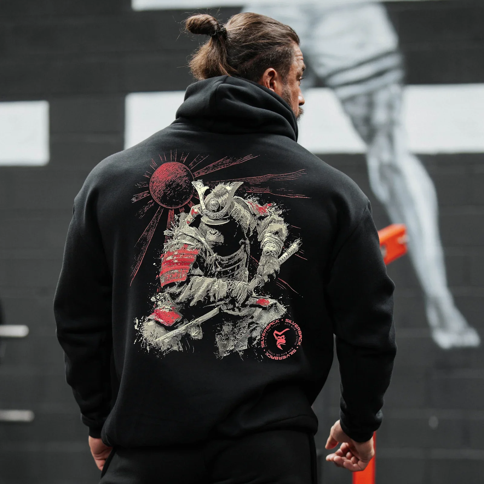 SILVERBACK Mens Gym Fitness Hoodie Autumn Long Sleeve Hooded Pullover Printed Sweatshirts Bodybuilding Apparel Sportswear Tops