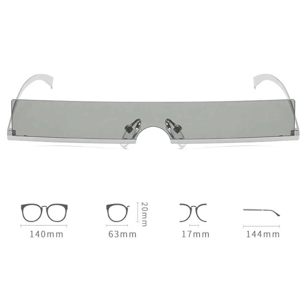 

1pc Women Fashion Sunglasses Uv 400 Protection Lightweight Metal Frame Rectangular Small Frame For Beach Outdoor Activities