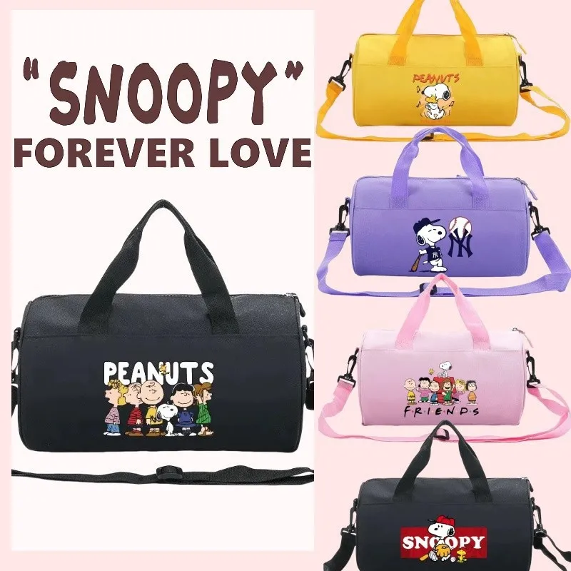 Snoopy Fitness Bag Kawaii Large Capacity Portable Storage Bag Crossbody Bag Ins Korean Cartoon Anime Friend Birthday Gift