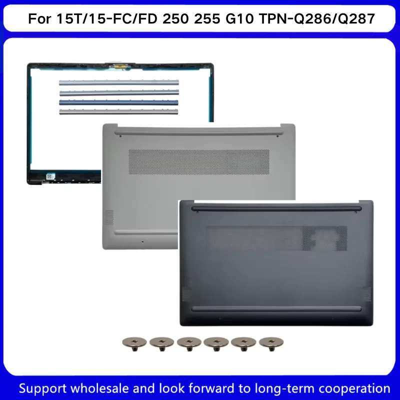 New For Kailxuling 15T/15-FC/FD 250 255 G10 TPN-Q286/Q287 Bottom Case Base Cover/LCD bezel coverD010010 EA0P009220 EA0PD009040