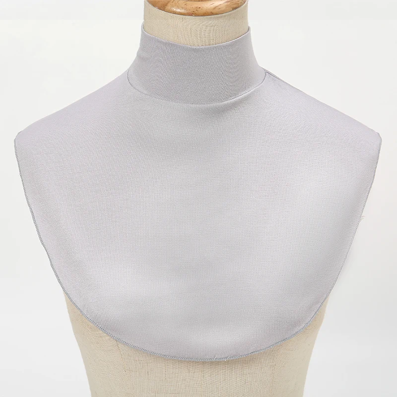 Winter Modal High Neck Gefälschte Kragen Frauen Einfarbig Mode Warme Abnehmbare Kragen Elastische Jersey Rollkragen – Detail 7