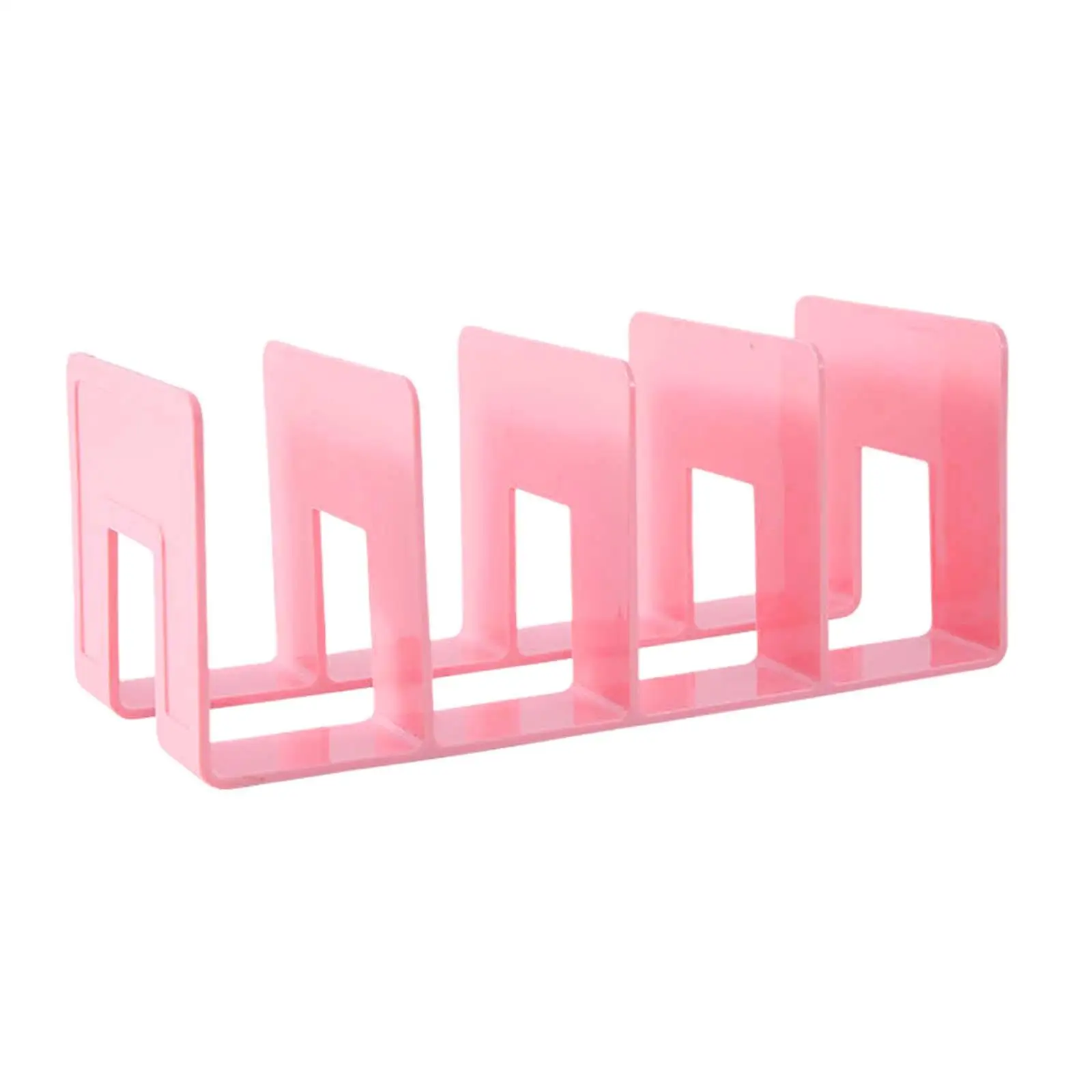 Acrylic Bookends Bookshelf Dividers Document Classification Rack Handbag Divider Shelf Four Frames Book Stand for Countertop