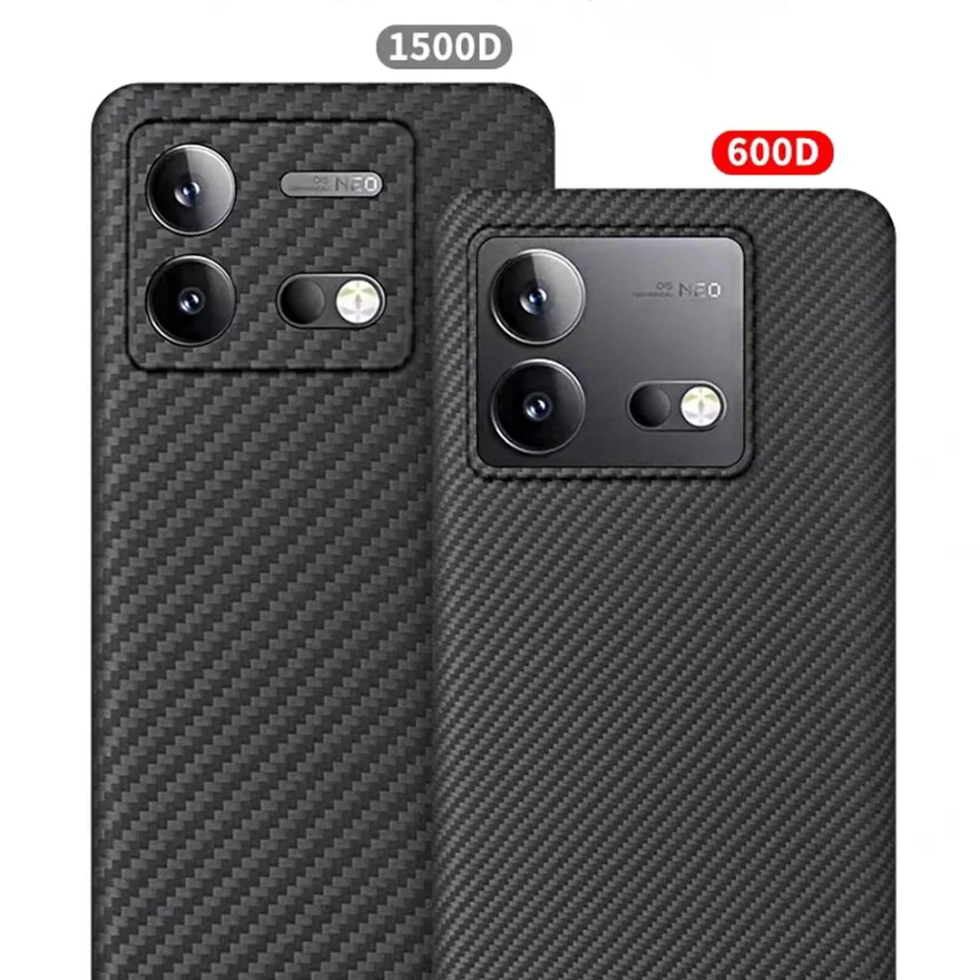 ACC-Carbon Real Carbon Fiber Case For vivo iQOO Neo 8 Neo8 Pro Aramid Fiber Super Thin Ultra Thin Ultrathin Light Cover