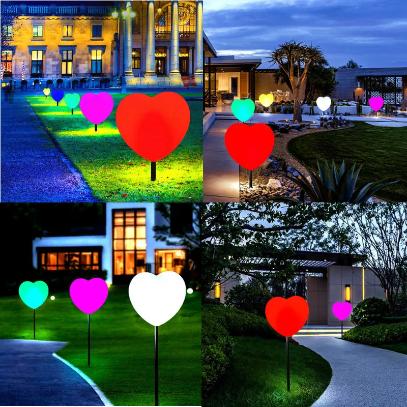 LED glowing love floor to ceiling courtyard main picture park cultural tourism beauty Chen confession heart-shaped lamp