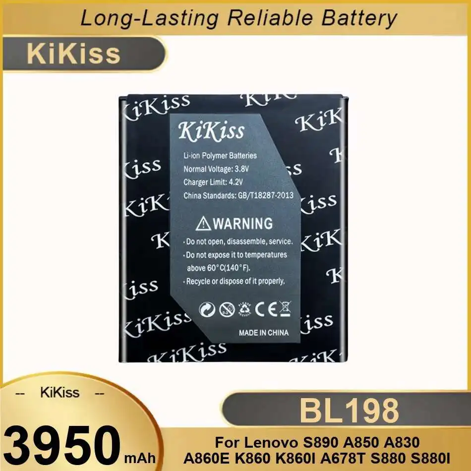 

Аккумулятор мобильного телефона BL198 3950 мАч для Lenovo S890 A850 A830 A860E K860 K860i A678T S880 S880i