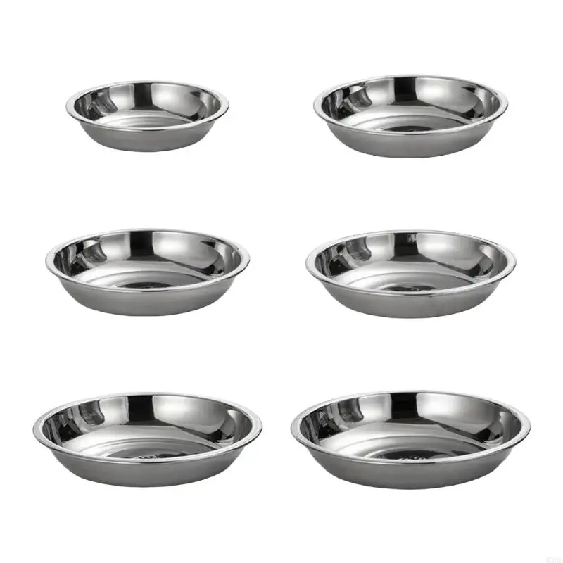 2025 neue 4pcs kleine Sauce -Gerichte Gewürze Servingschale Edelstahl -Stähle Dinnerteller