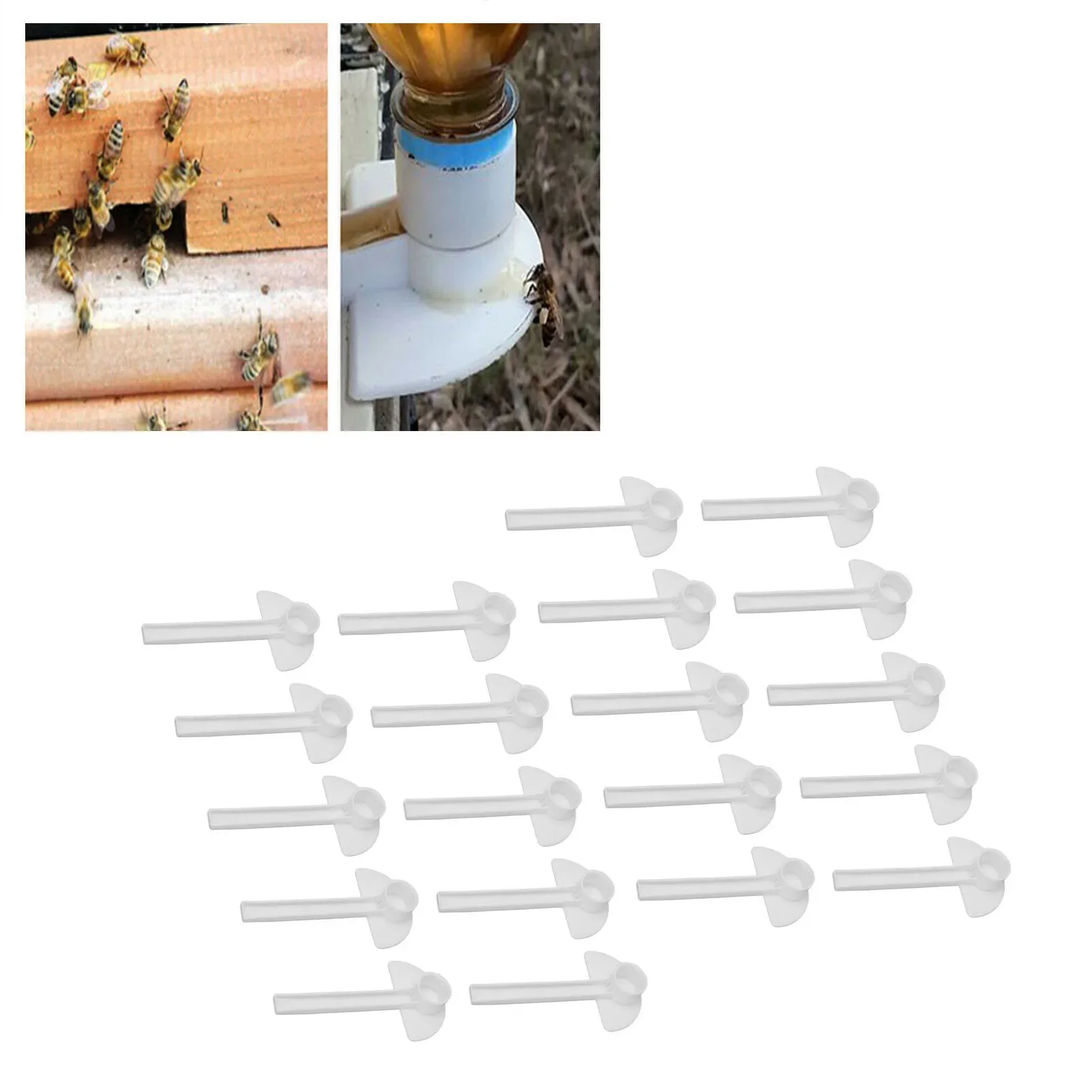 

20 шт., кормушка для пчел, утиная купюра, прочный материал, безопасное использование, удобное большое пространство для проживания, инструменты для хранения пчел