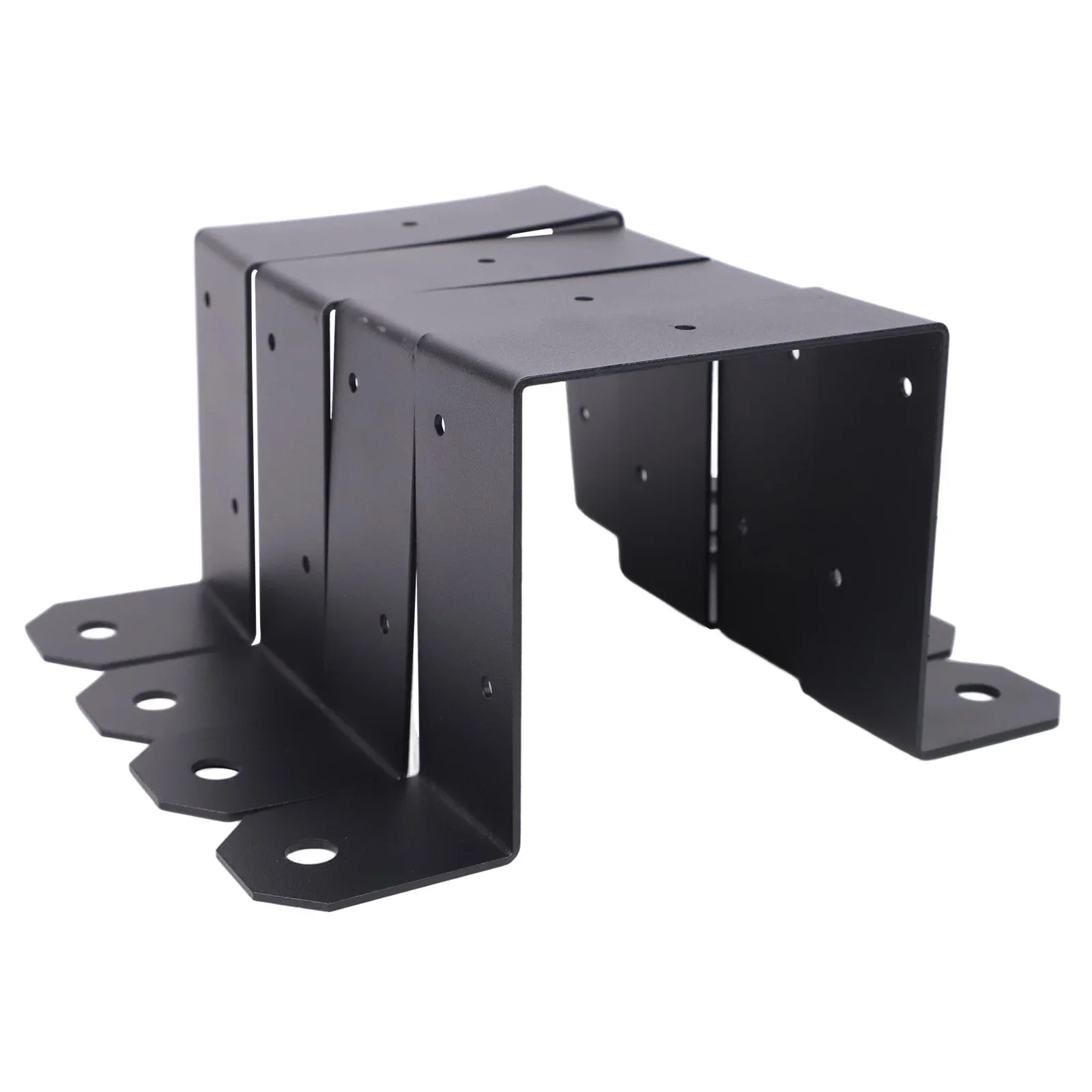 

4PCS 4x4 Strap Post Ties Black Deck Fence Post U Support Bracket Fence Post Brackets With Screws Hardware Accessories