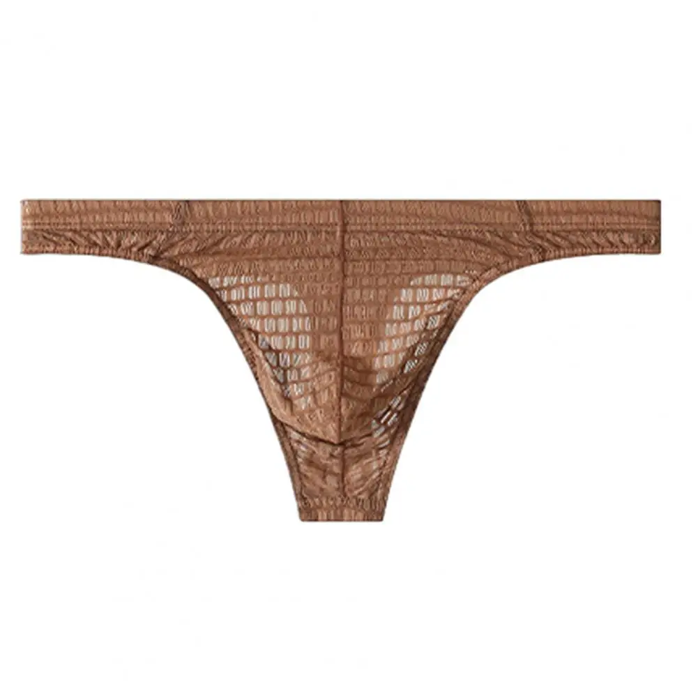 

Low-waisted Men Thong Men's Ultra-thin Thong Underwear Low Rise G-string Bikini Briefs Sexy T-back Pouch Support for Comfort