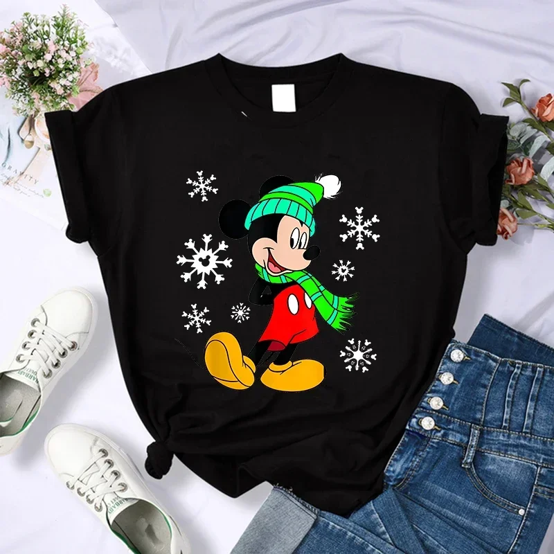 Hip Hop Disney T Shirt Minnie Children T-shirt Kawaii Tshirt Mickey Mouse Anime Cartoons Casual Vintage Clothes Women Top Tee