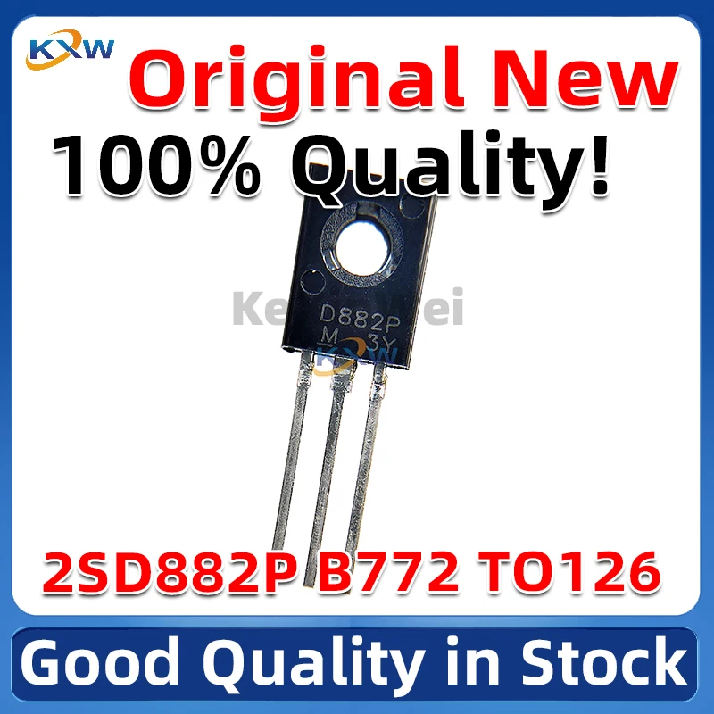 10PCS 100% New Original D882 D882P 2SD882P 2SB772 TO126 TO92 SOT89 TO-252 triode SMALL FLAT / NPN Epitaxial Transistor