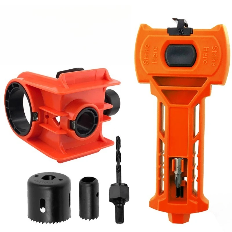 Hole opener only, can be used for wooden door + door latch mortise tool set, yellow/blue/red/orange 4 colors optional