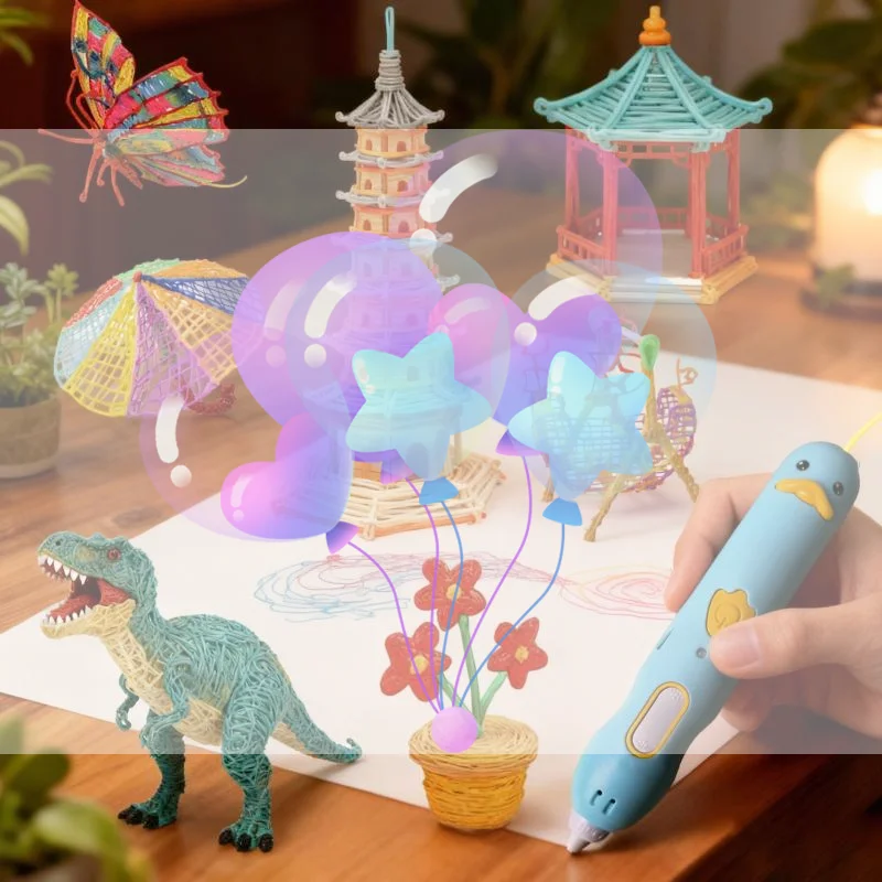 

1 Set DIY Drawing Pens PCL Low-Temperature 3D Printing Pen With 236inch Filament USB Charging Christmas Gift For Beginners