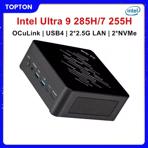 Topton Gaming Mini PC Intel Ultra 9 285H 7 255H 165H 5 125H OCuLink USB4 2x2.5G LAN 2xNVMe Windows 11 Desktop Computer WiFi6E