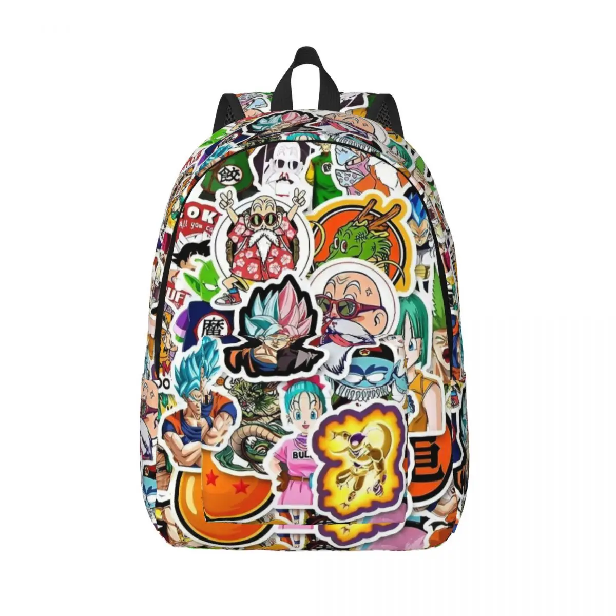 Dragon Anime Art Ball DBZ for Men Women Student School Bookbag Canvas Daypack Middle High College Lightweight