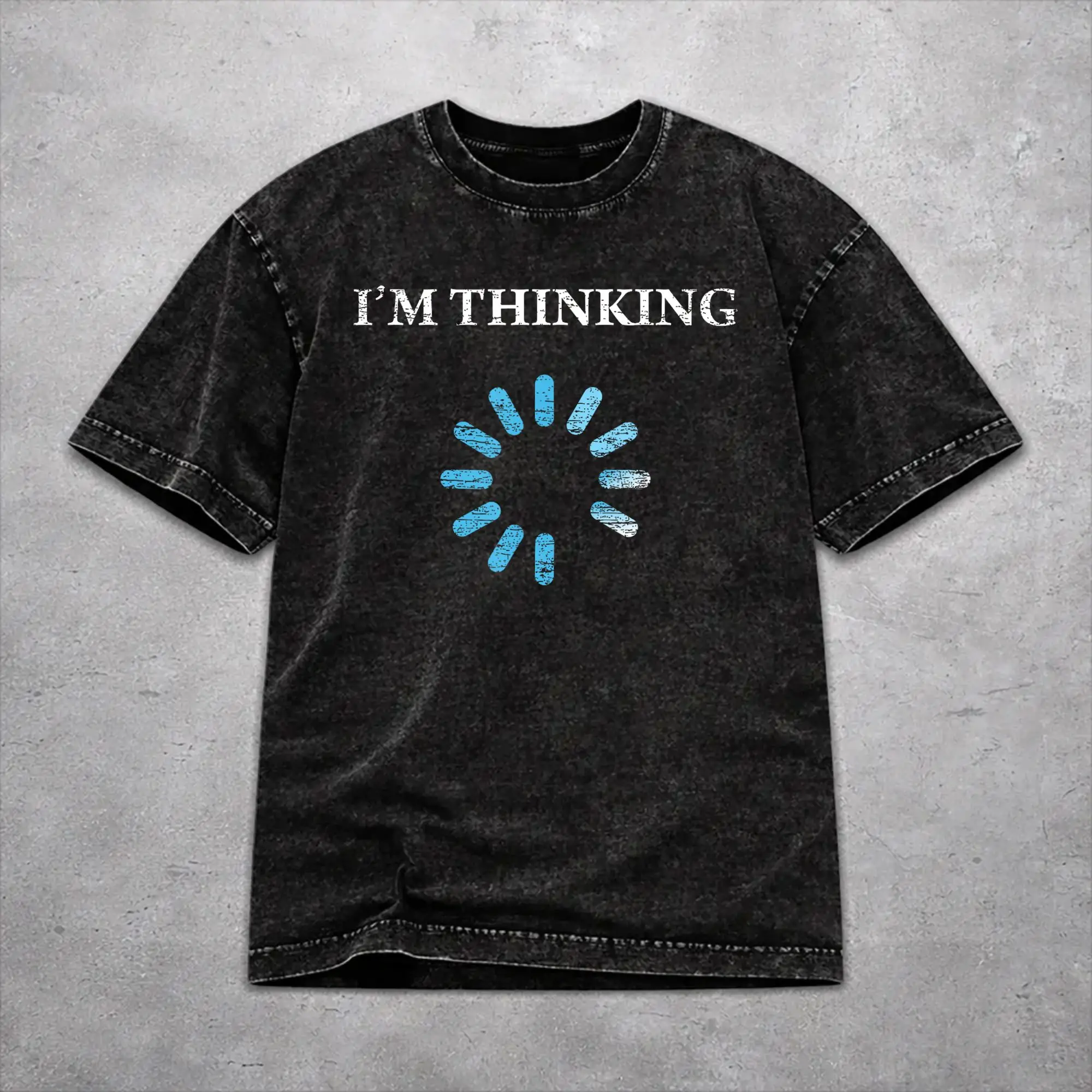 Loading I Think Funny Gift for IT Nerds Engineers  Merch Washed T Shirts for Men Women Streetwear Hip Hop T-Shirts Summer  Tees