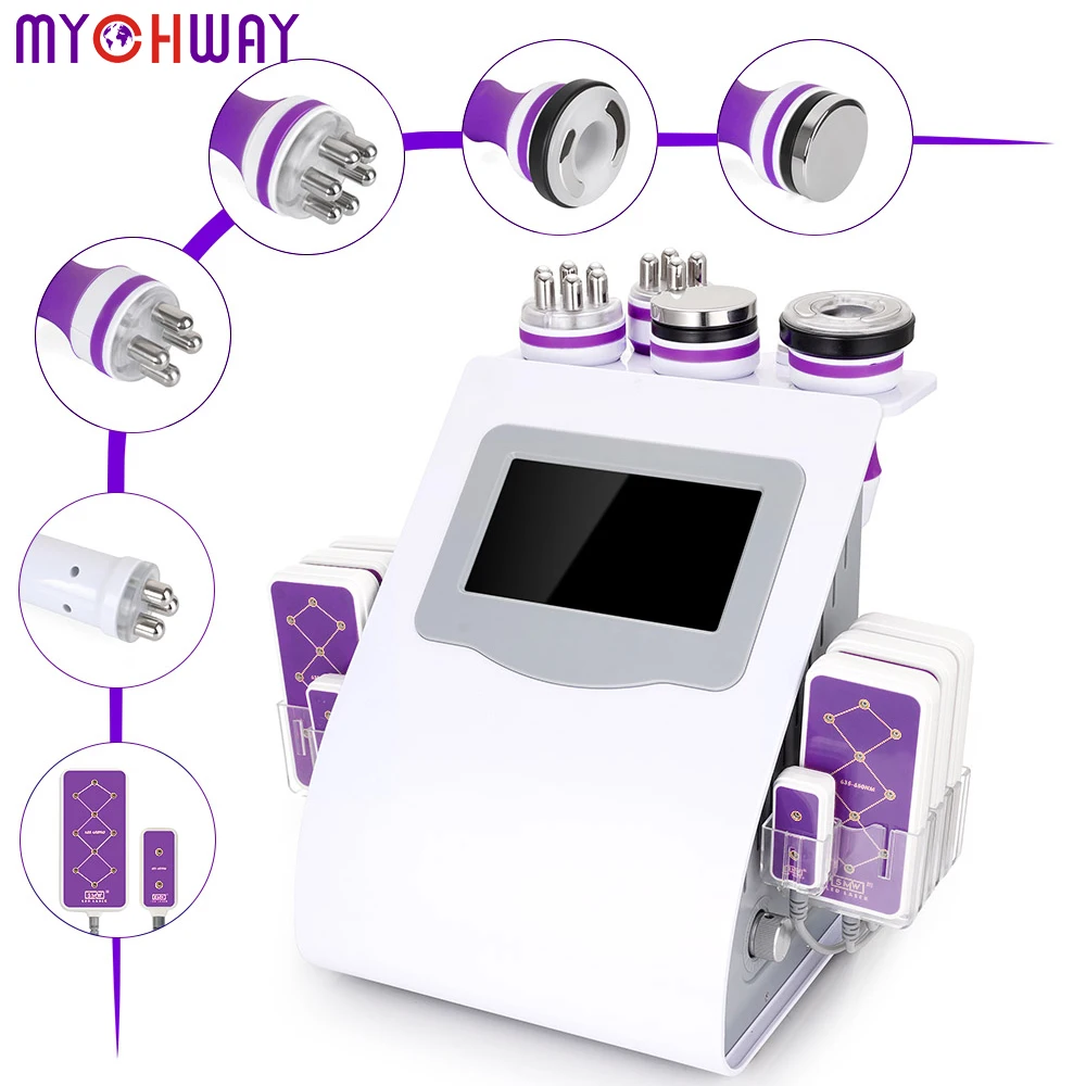 6 In 1 Cavitation Slimming Machine Multifunctional Body Facial Lifting Skin Care Tool Fat Burner Salon Spa or Home Use