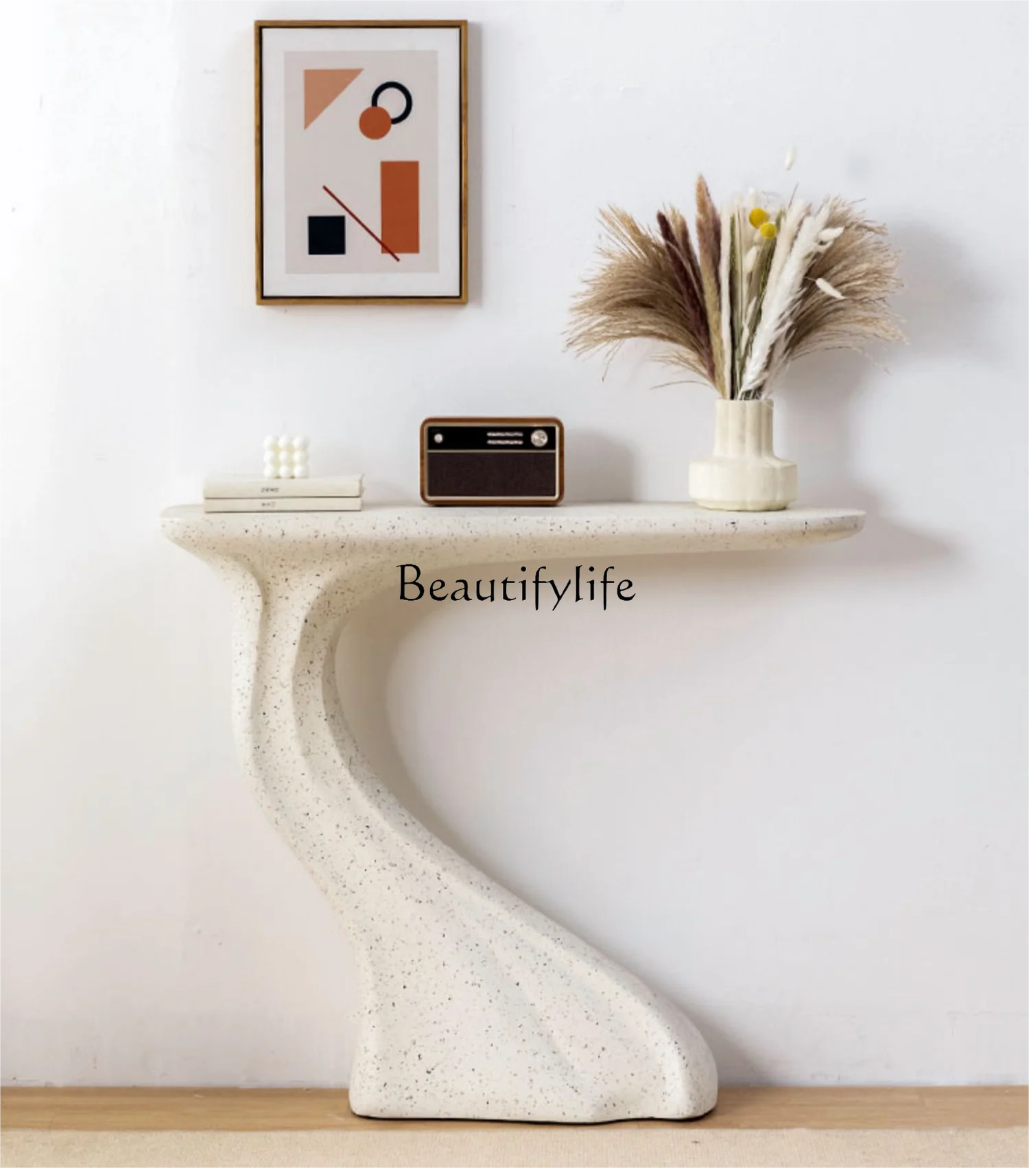

ld 30Cream Style Slightly Luxury Decoration Console Tables Italian Home Entry Console Tables against the Wall Console