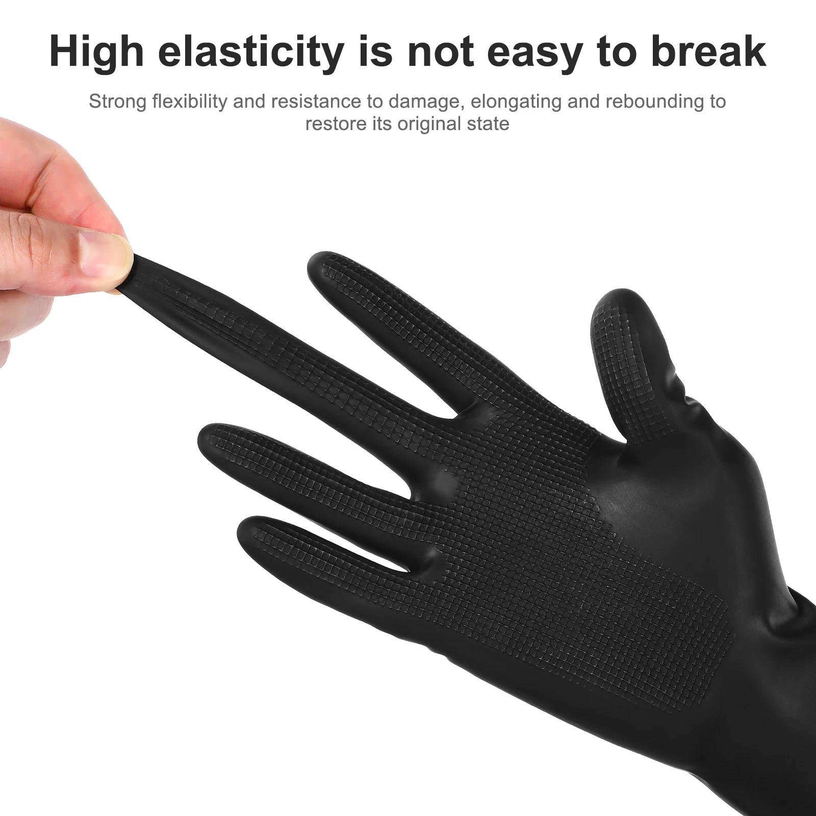 3 Pasang = 6 Pcs Hitam Pemangkas Rambut Rambut Pewarna Sarung Tangan Anti-Slip Tahan Air Pelindung Tangan Hairdressing Alat Kecantikan Rambut perawatan Tangan Alat