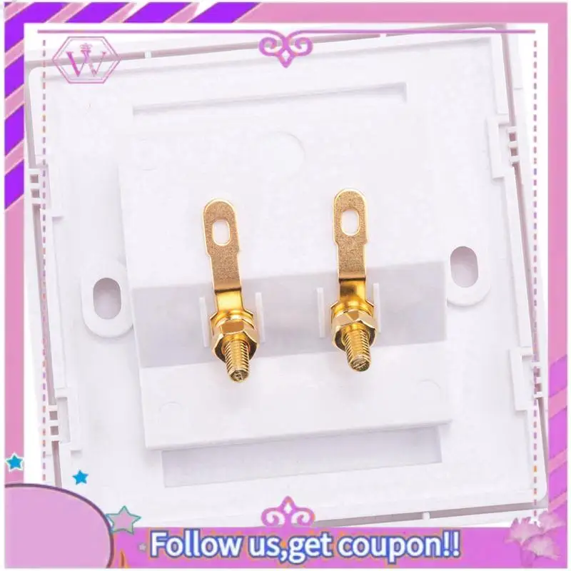 4X stopcontact aansluitpoort met 2-aansluiting luidspreker wit