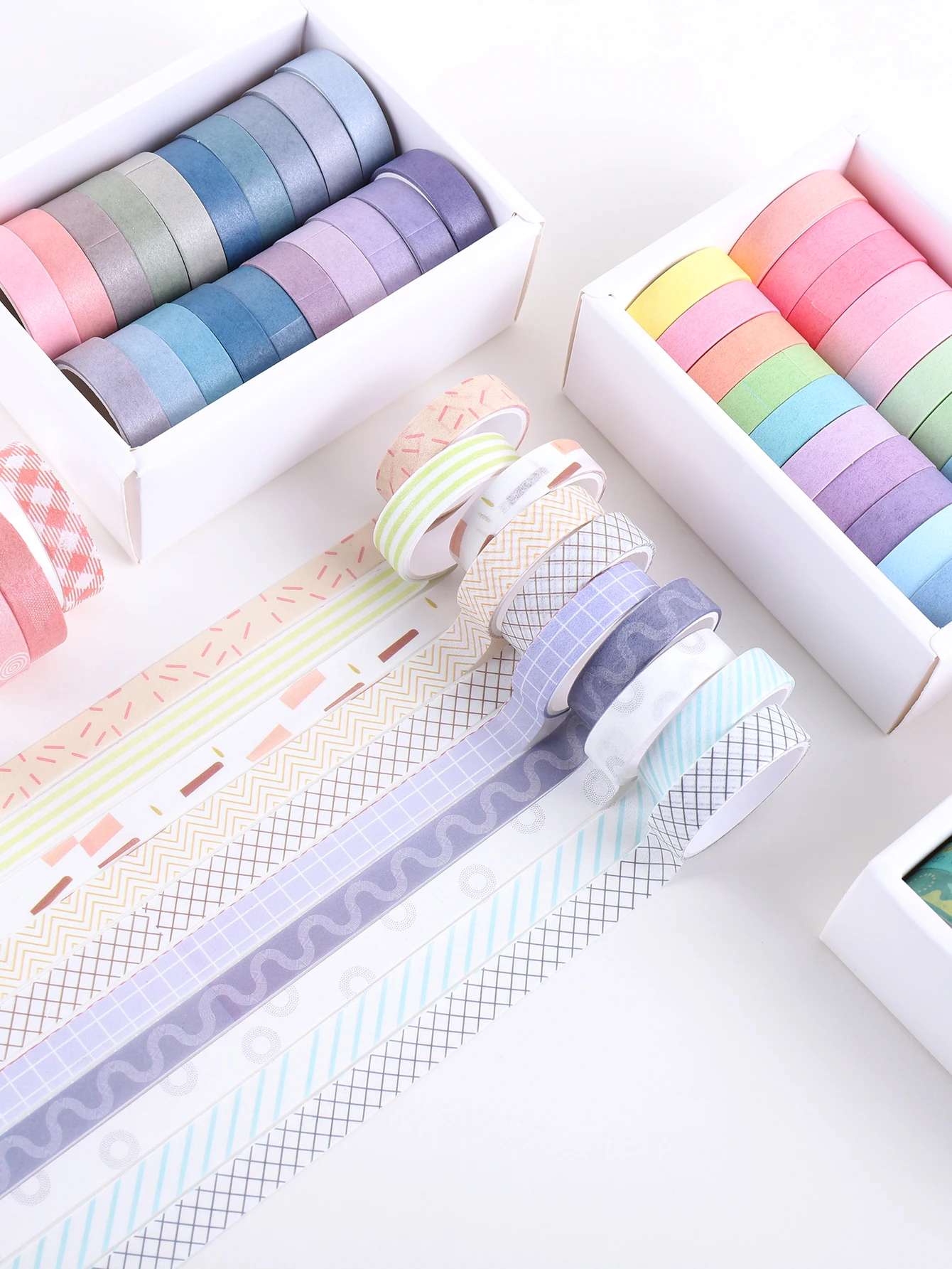 20 Rollen buntes Washi-Tape-Set, geometrische Muster mit Früchten und Pflanzen für Scrapbooking, Journaling, DIY-Geschenkdekoration, Schreibwaren-Geschenke – Detail 4
