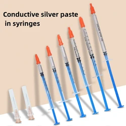 0.2/0.3/0.4ml Silver Conductive Adhesive Glue Conduction Paint Connectors Board Paste Wire Electrically For Pcb Rubber Repair