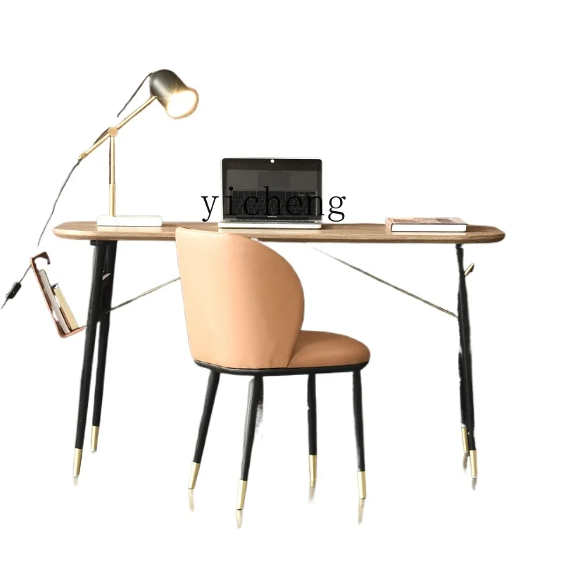 Tqh Light Luxury Desk Small Apartment Study Computer Desk Calligraphy and Painting Table Modern Minimalist Bookstand Study Table