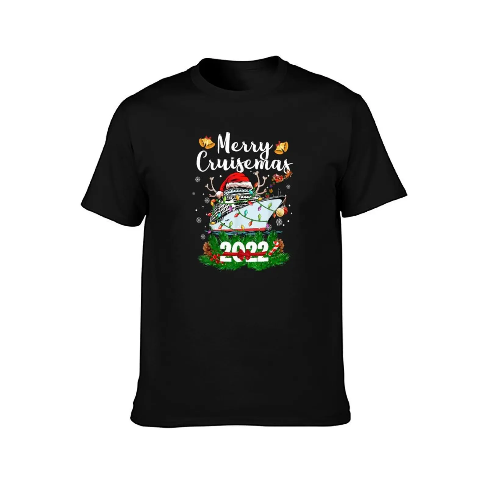 Merry Cruisemas Family Cruise Christmas 2022 Funny T-Shirt, Summer Casual Cotton Tee, Oversized Streetwear Tops, 100% Cotton