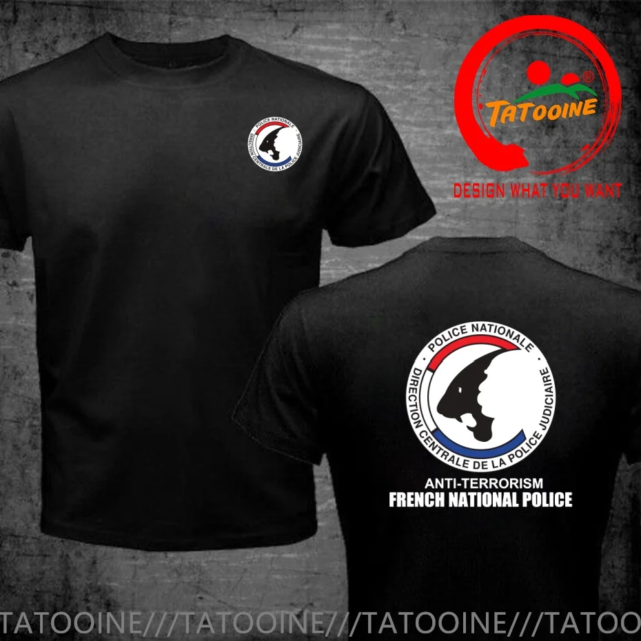 FRENCH SDAT ANTI-TERRORISM MILITARY T Shirt Men Fashion Trendy Casual Clothing Stylish Tops Tee Shirt Leisure Tshirt Men's