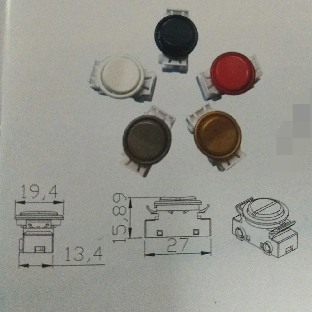250V 0.5A Lamp Push Button SwitchR Round Rocker Switches for Table Lamp Ceiling Lights and Electrical Appliance OJ-336, 6-Pack,