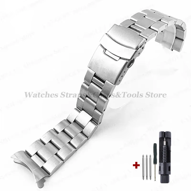 Luxuriöses massives Edelstahlband 18 mm 19 mm 20 mm 21 mm 22 mm Riemen für Seiko für Jubilee für Oyster-Gürtel, Herrenuhren-Zubehör