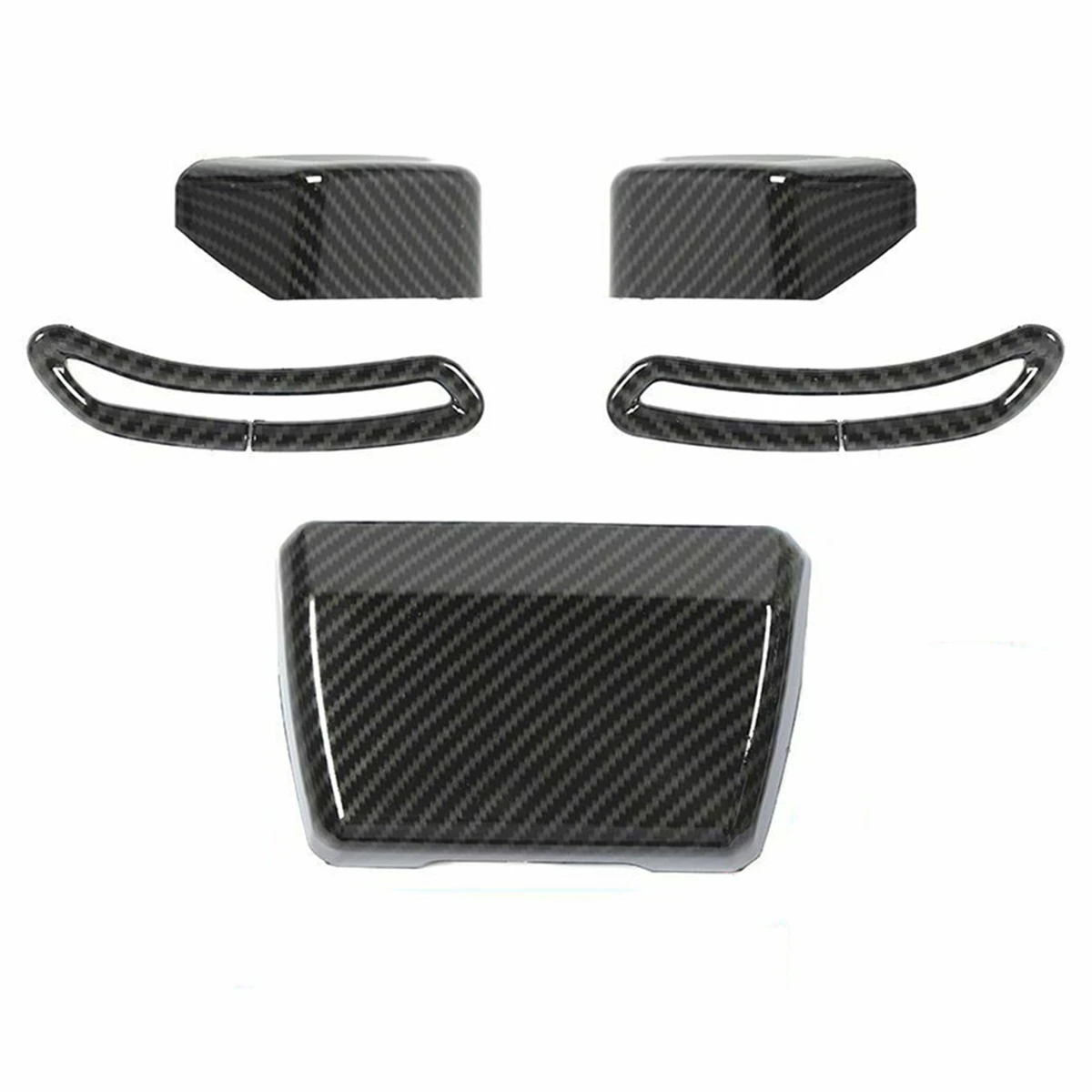 Seat Belt Buckle Cover Trim Bezels ABS Interior Accessories for Chevy Silverado GMC Sierra 2014-2018 (Carbon