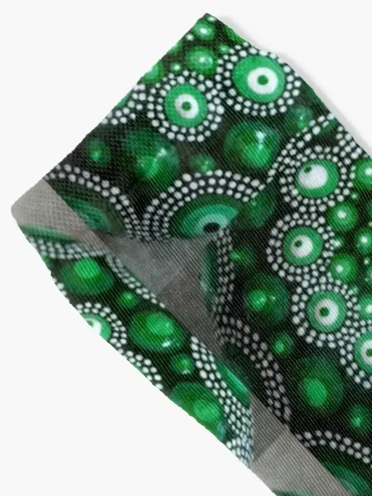 Emerald Green Faberge Egg Design Green Dot Artwork Pattern Home Decor, Clothing Socks Wholesale Boy Child Socks Women's