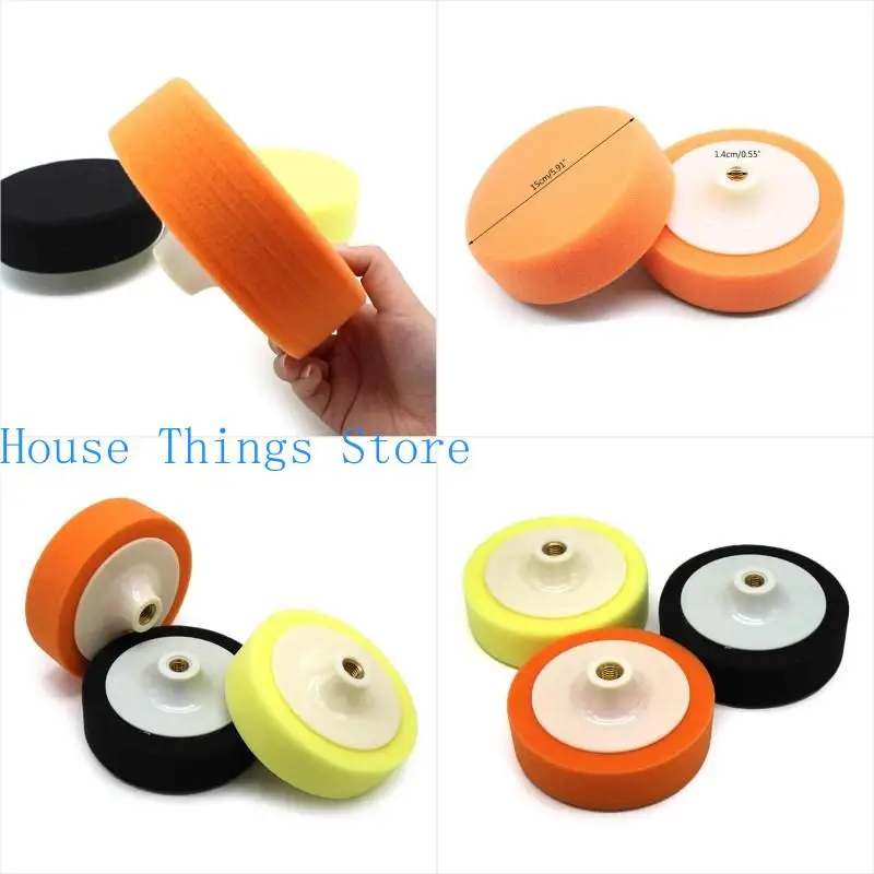 

652F Waxing Sponges Pads 150mm Buffing Sponge Head Mop Pads Polishing Discs for Car Polishing Buffing Tool