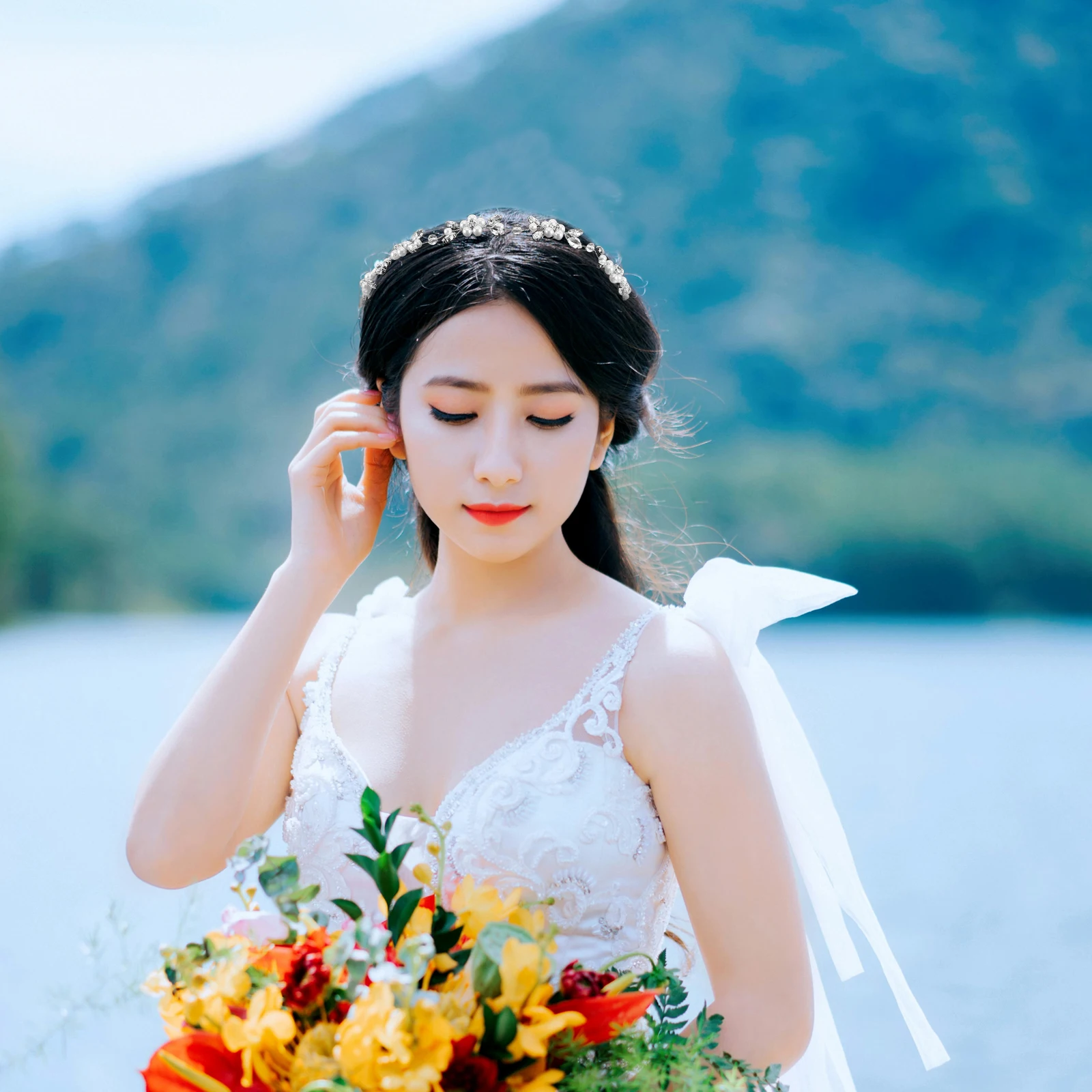 

Wedding Pearl Hair Accessories Bridal Headwear European and American Bridesmaid